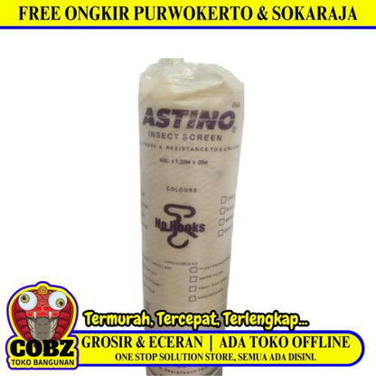 3 MM x 3 MM x 120 CM x 25 M / ASTINO Strimin Nyamuk Parabola PVC Cream Roll