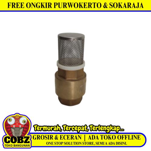 1 IN / ONDA Foot Klep Valve Saringan Pipa Pompa Torrent Kuningan