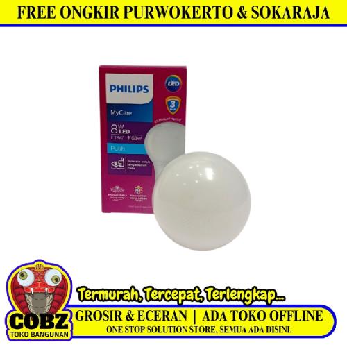 8 WATT / PHILIPS LED Lampu Bohlam Bulb Putih