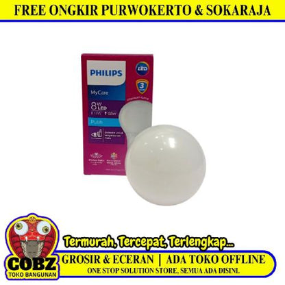 8 WATT / PHILIPS LED Lampu Bohlam Bulb Putih