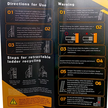 500 CM / REAIM  Tangga Lipat Teleskopik Aluminium Multifungsi Set