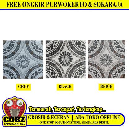 50 CM x 50 CM / PARIS ROCKSTAR Keramik Lantai Rumah Glossy Dus