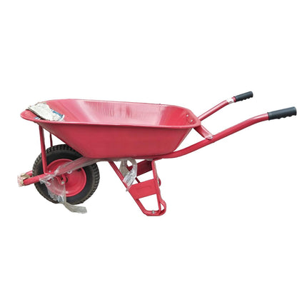 STRONG Gerobak Sorong Pasir Proyek Cor Semen 1 Roda Ban Hidup Merah