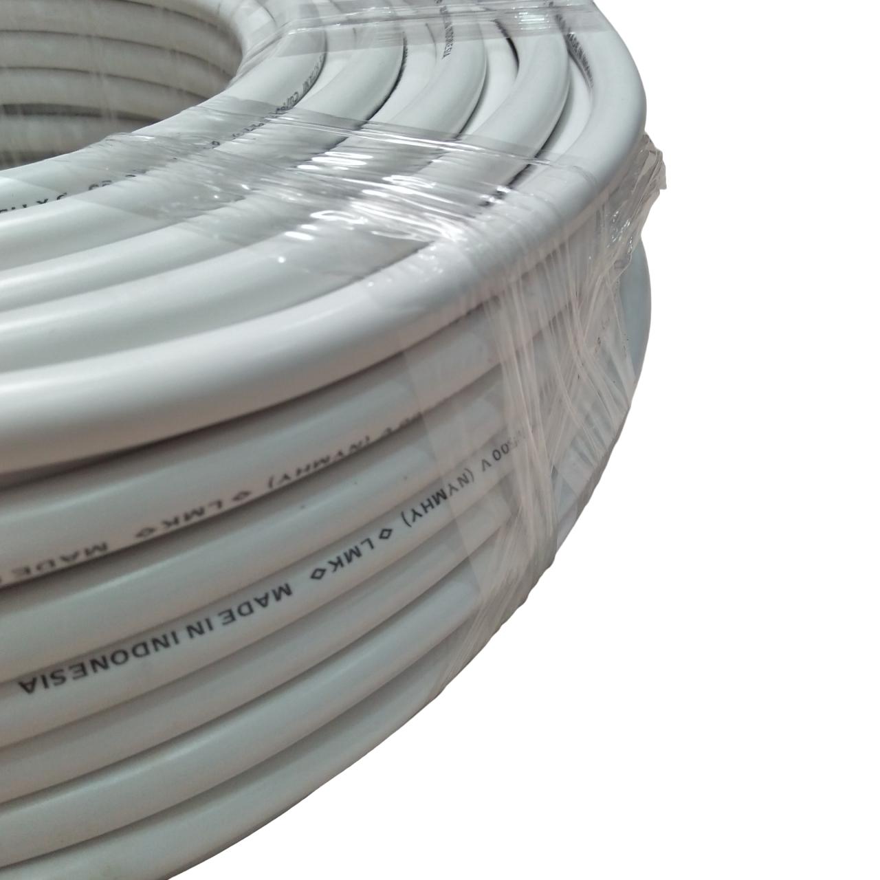 3 INTI x 1.5 MM / TM NYMHY Serabut Kabel Tembaga SNI Putih Meter