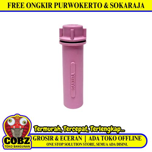 1 IN / SAKURA Tutup Sumpel Slontong Pembuangan Bak PVC Pink