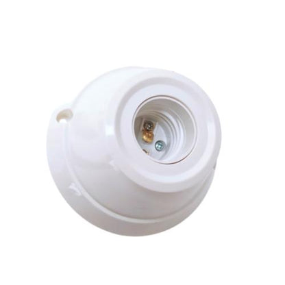 PANASONIC Fitting Tempat Lampu Plafon Atap Tempel Bulat Besar Cream