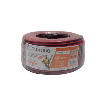 2 INTI x 23 MM x 90 M / TUKUIKI Serabut Kabel Audio Tembaga SNI Merah Hitam Roll