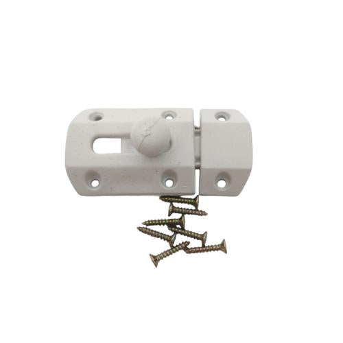 2 IN / Grendel Kunci Slot Pintu Jendela Plastik PVC