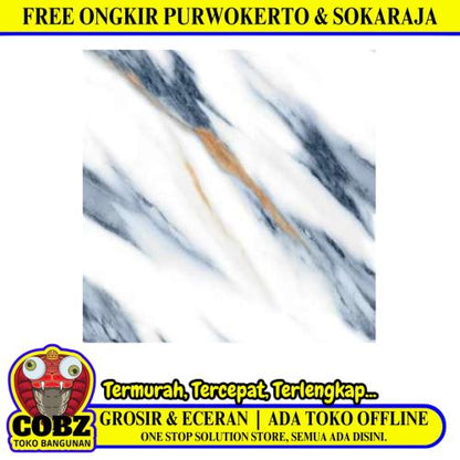 60 CM x 60 CM / REXTON JAMESON BLUE Granit Lantai Rumah Glossy Dus