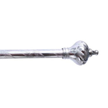 200 CM / TM Batang Rel Gorden Rolet Bulat Stainless Silver Set