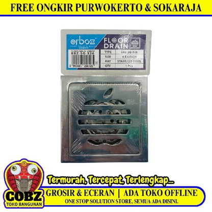 4 IN / ERBOZ Saringan Got Leher Panjang Floor Drain Stainless