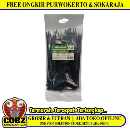 2.5 MM x 150 MM / MATSUI Kabel Cable Ties Tali Ripet 15 CM Hitam Pack