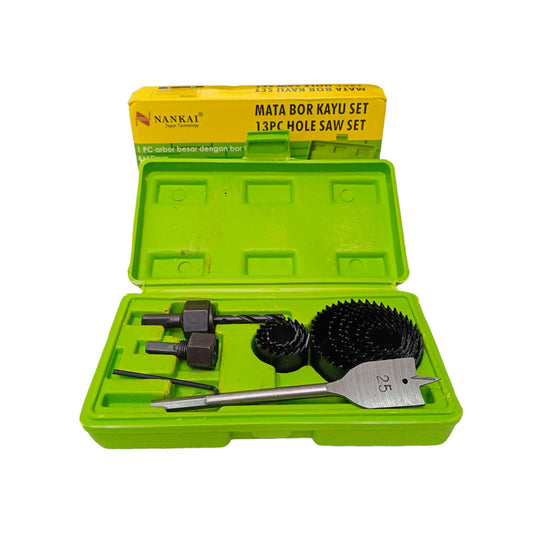 19 - 64 MM / NANKAITCT Hole Saw Mata Bor Hidroponik Pelubang Kayu 13 Pcs Set