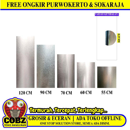 0.25 MM / TM Seng Talang Air Plat Atap Gerobak Galvalum Meter