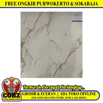 60 CM x 60 CM / BOA AMADEO GOLDEN ARABESCATO Granit Lantai Rumah Glossy Dus