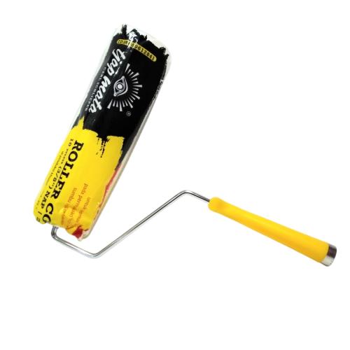 9 IN / CAP MATA Kuas Busa Roll Cat Tembok Kayu Besi Besar + Gagang Set