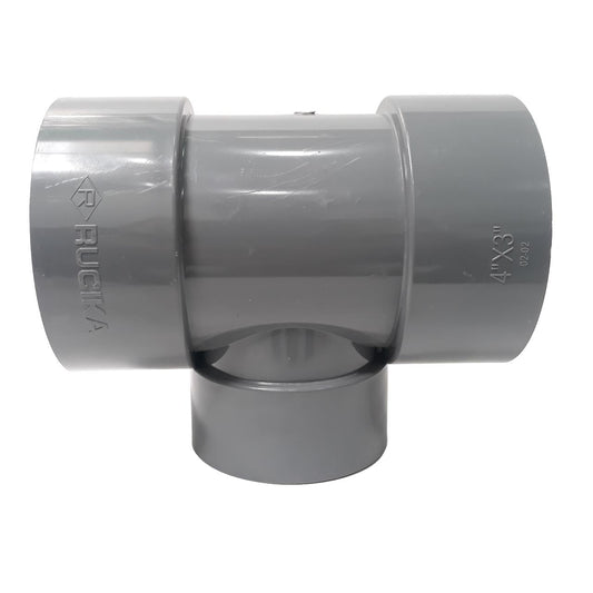 4 IN x 3 IN / RUCIKA AW  D-DT Tee Sambungan Fitting Pipa PVC