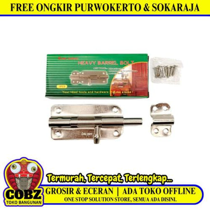 4 IN / KING STONE Grendel Kunci Slot Pintu Jendela Stainless