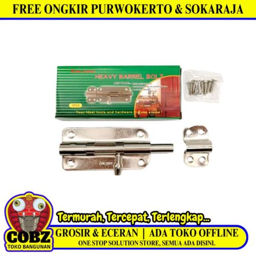 4 IN / KING STONE Grendel Kunci Slot Pintu Jendela Stainless