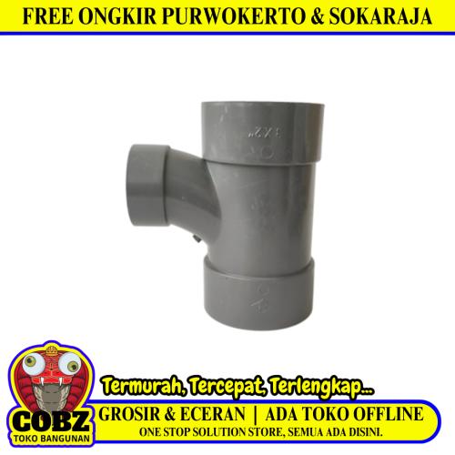 3 IN x 2 IN / RUCIKA D - LT Tee Large Radius Sambungan Fitting Pipa PVC