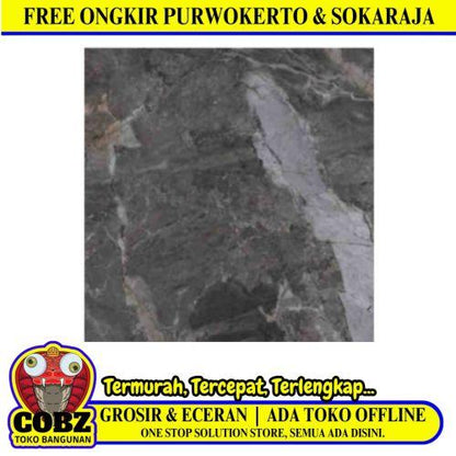 60 CM x 60 CM / SERENITY LISBON GREY Granit Lantai Rumah Glossy Dus