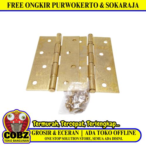 4 IN / HSG Engsel Kupu Kupu Pintu Jendela Hinge Stainless Set