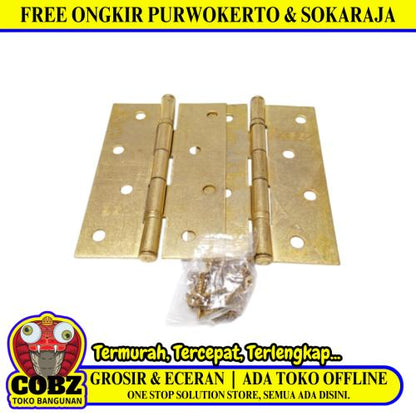 4 IN / HSG Engsel Kupu Kupu Pintu Jendela Hinge Stainless Set