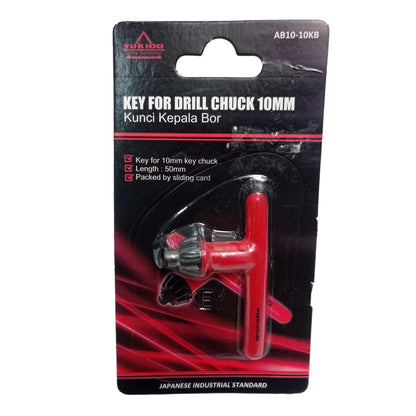 10 MM / YUKIDO Kunci Kepala Mesin Bor Hanging Drill Chuck Key Merah