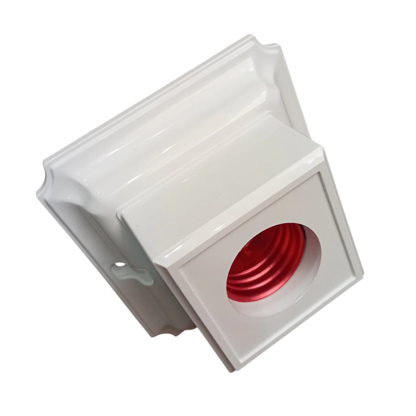 MIKOTEK Fitting Tempat Lampu Plafon Atap Tempel Kotak Besar Putih