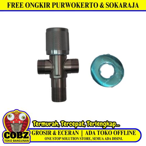 1/2 IN/CARLOFIONTINI Stop Kran Air Cabang Tee Shower Kloset Stainless