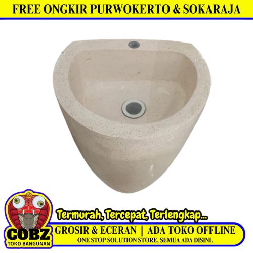 BT 1/5 LINGKARAN Wastafel Teraso Jenis Teraso Asli Granit Marmer