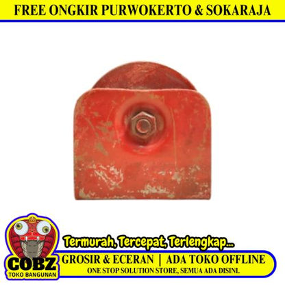 8 CM / TM Roda Bubut Pintu Sliding Pagar Gerbang Model Siku Besi