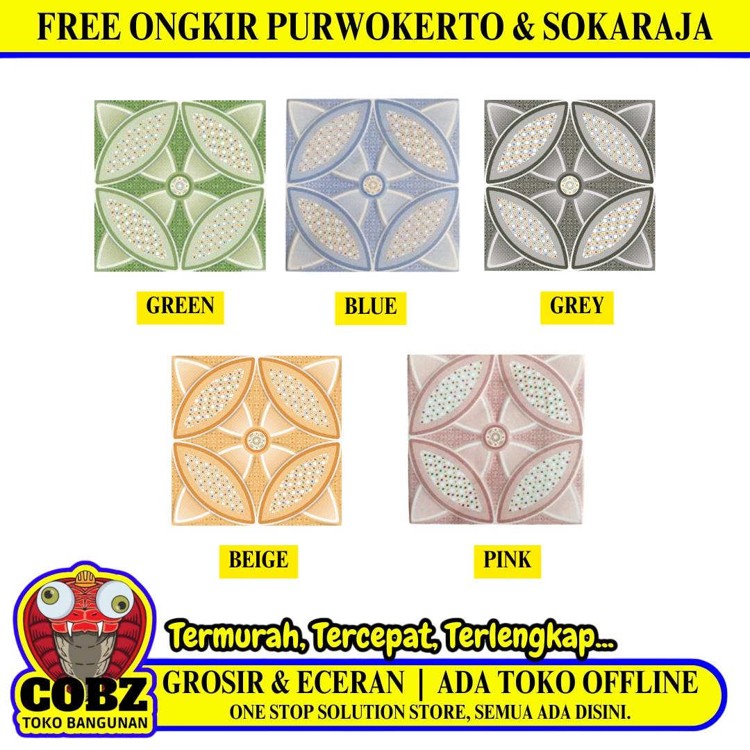 25 CM x 25 CM / UNO KOBE Keramik Lantai Kamar Mandi Matte Dus