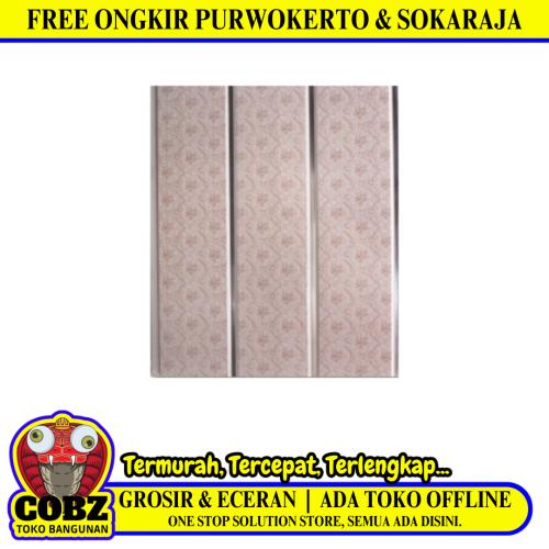 8 MM x 25 CM x 4 M / SHUNDA PLAFON PL.25.08 Plafon Gypsum GRC U PVC Hotstamping Lembar