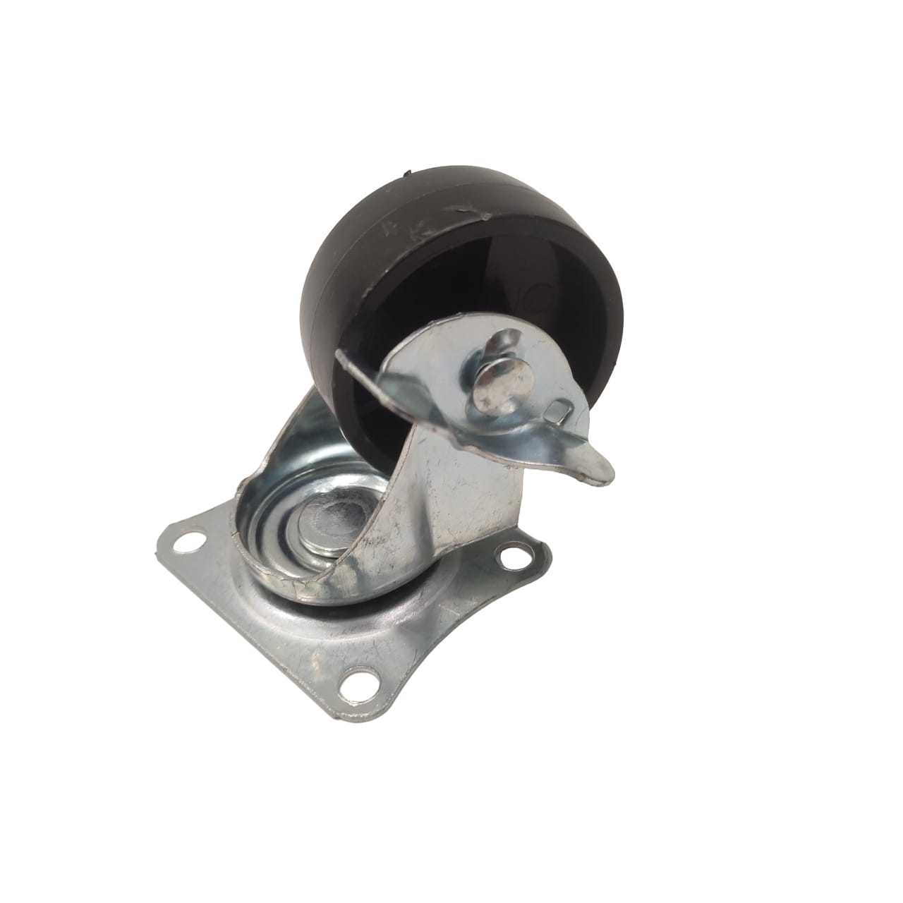 2 IN / TM Roda Hidup Trolly Rem Plat Nylon Hitam Rem