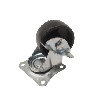 2 IN / TM Roda Hidup Trolly Rem Plat Nylon Hitam Rem