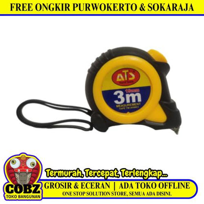 3 M / ATS Meteran Alat Ukur Tukang Bangunan Measuring Tape