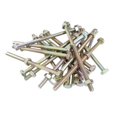 M 6 x 100 MM / TM Baut Mur Hexagon Bolt Nut Flat Head Kuning Biji