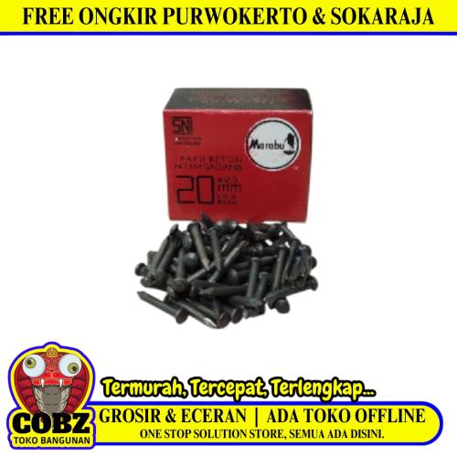 20 MM / MARABU Paku Beton Tembok Dinding Hitam Dus