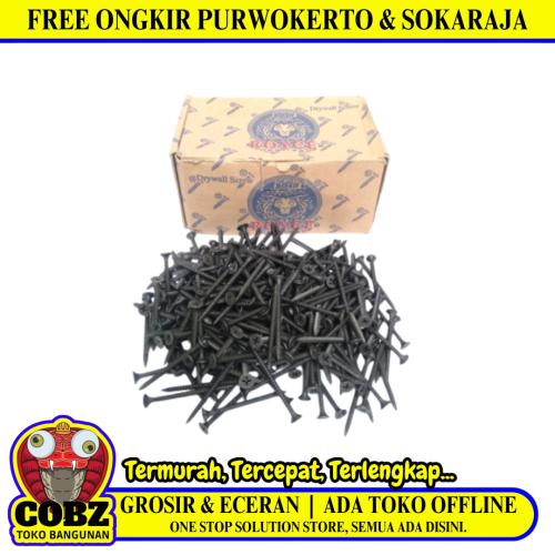 #6 X 2 IN / ROYCE Serkup Gypsum Screw Plafon Board GRC Hitam Dus