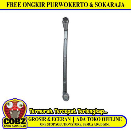 10 MM x 11 MM / TM Kunci Ring 2 Sisi Double Ring Offset Wrench