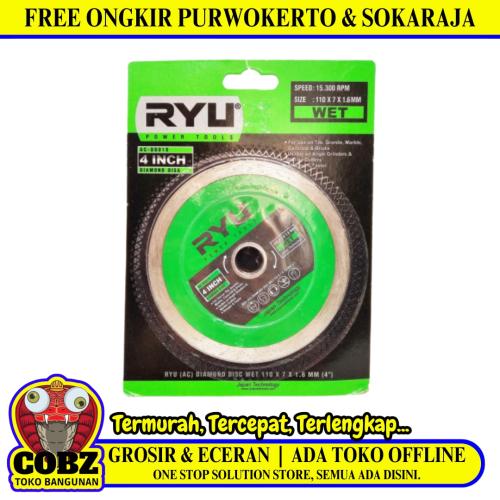 4 IN / RYU Wet Mata Gerinda Potong Keramik Diamond Cutting Wheel