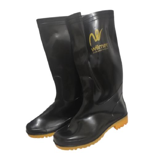 NO 40 / WILMER Sepatu Boot Kebun Pabrik Proyek Safety Karet Hitam Set
