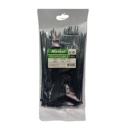 2.5 MM x 150 MM / MATSUI Kabel Cable Ties Tali Ripet 15 CM Hitam Pack