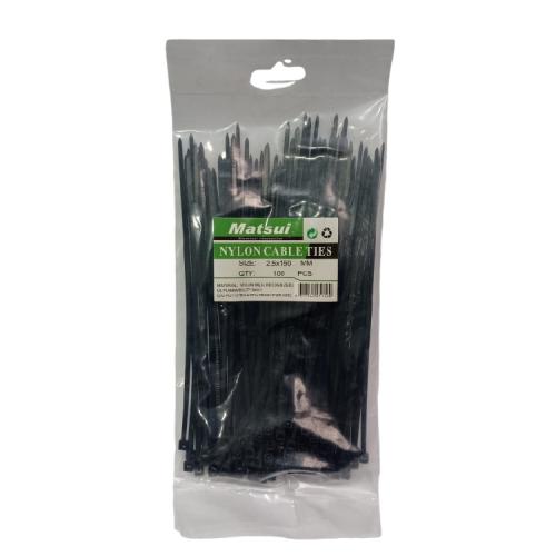 2.5 MM x 150 MM / MATSUI Kabel Cable Ties Tali Ripet 15 CM Hitam Pack
