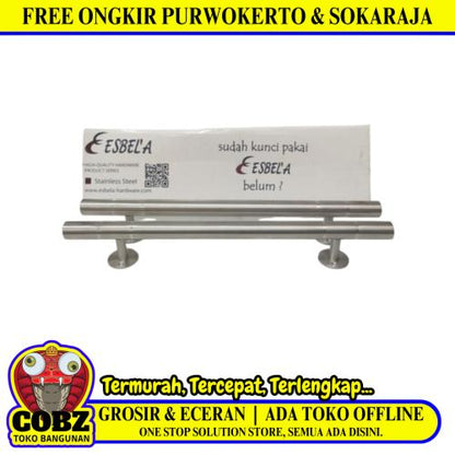 45 CM / ESBELA Tarikan Pegangan Pull Handle Pintu Stainless Silver Set