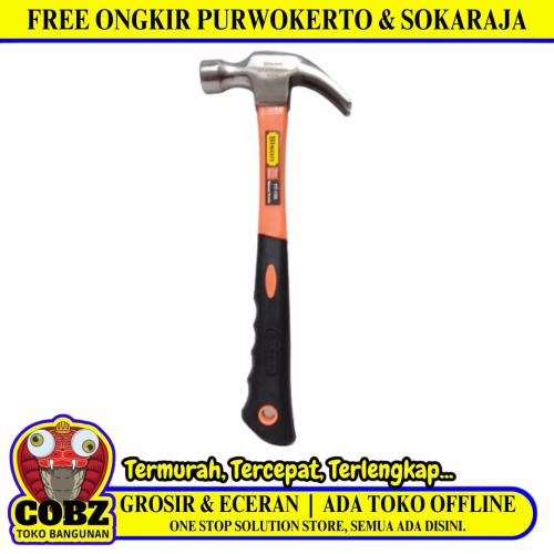 12 OZ / BISON Palu Martil Kambing Tanduk Congkel Paku Gagang Karet