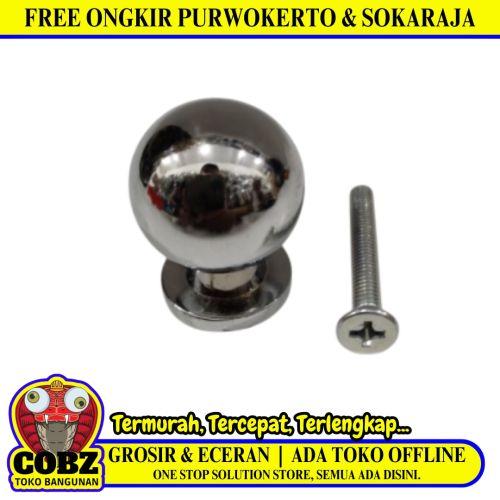 D 2 1/2 CM / COBZ Tarikan Pegangan Handle Laci Lemari Bulat SS Silver