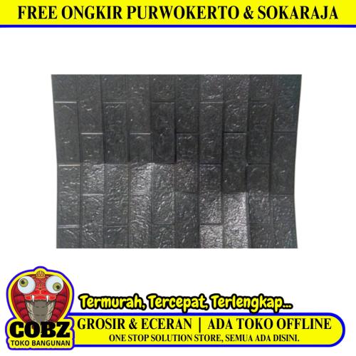 3 MM x 70 CM x 70 CM / COBZ W78 Wallpaper Foam Sticker Bata Hitam Lembar