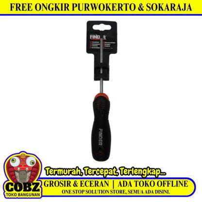 4 IN / FINDER Obeng Radio Screwdriver One Way Plus Gagang Karet